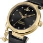 Vivienne Westwood Whitehall Gold 34mm Black Leather Watch