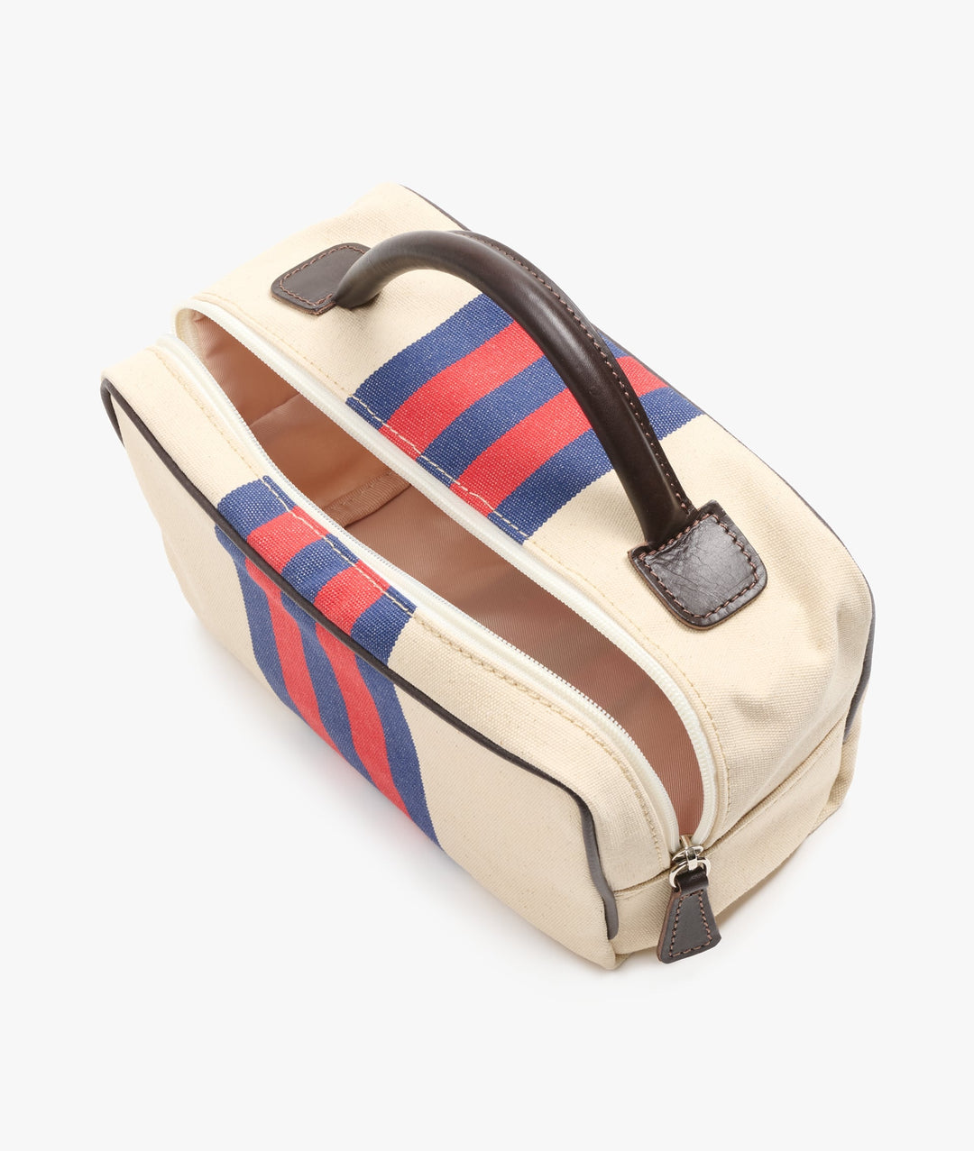 My Style Bags Berkeley Rugby Toiletry Travel Bag Cream Red/Blue Stripes For Men