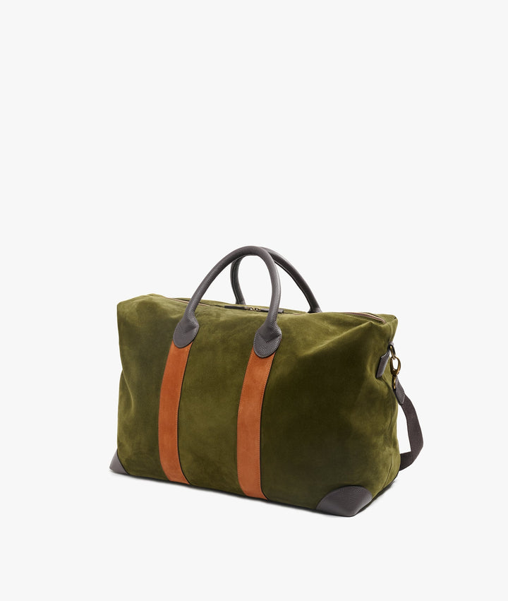 My Style Bags Harvard Twin Deluxe Duffel Travel Bag in Green/Orange Stripes Unisex