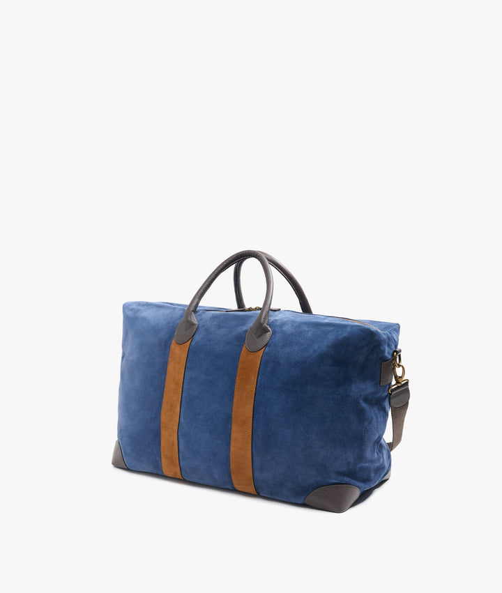 My Style Bags Harvard Twin Deluxe Suede Duffel Travel Bag in Blue for Men