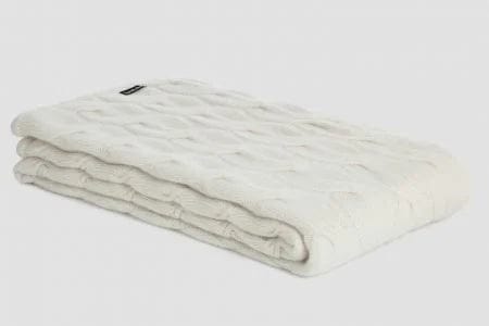 Bemboka Angora & Merino Wool Throws 130x230cm Natural Bemboka Chunky Cable Angora & Merino Wool Throw - Pre-Shrunk Brand