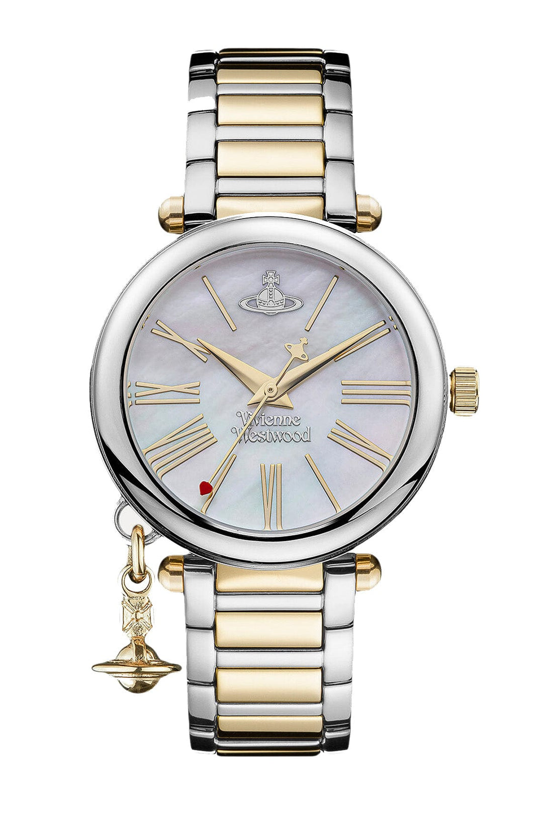 Vivienne Westwood Chronograph Watches Vivienne Westwood Mother Orb Two Tone Strap Watch Vivienne Westwood Mother Orb Two Tone Strap Watch Brand