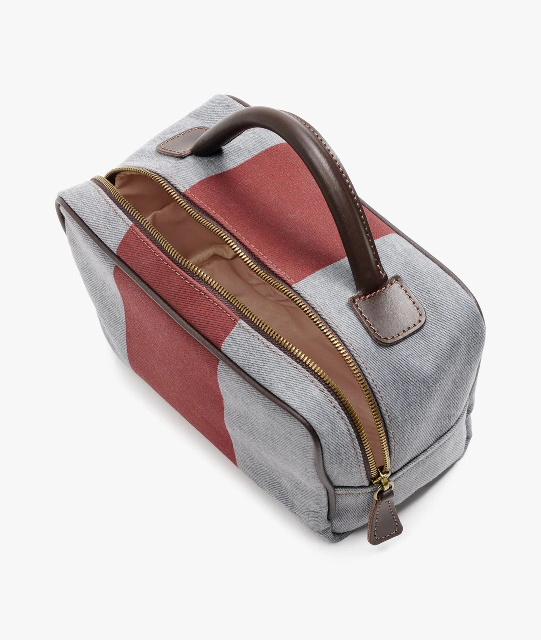 My Style Bags Cosmetic & Toiletry Bags My Style Bags Berkeley Toiletry Travel Bag Gray/Red Stripes For Men Brand