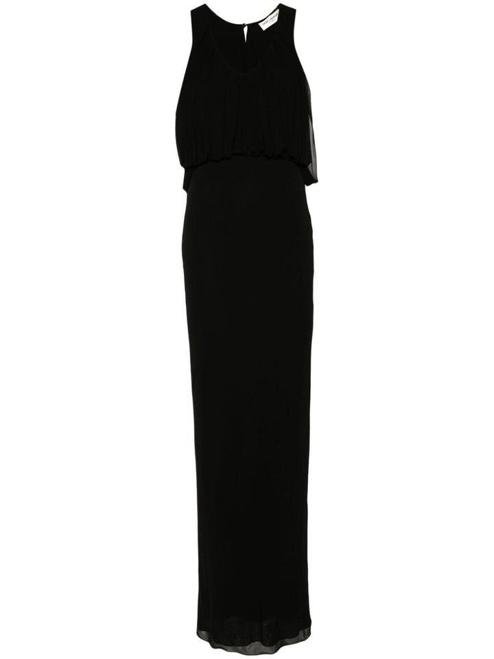 Saint Laurent Dresses 36 Saint Laurent Black Sleeveless Draped Dress Saint Laurent Black Sleeveless Draped Dress At Italian Luxury Group Brand