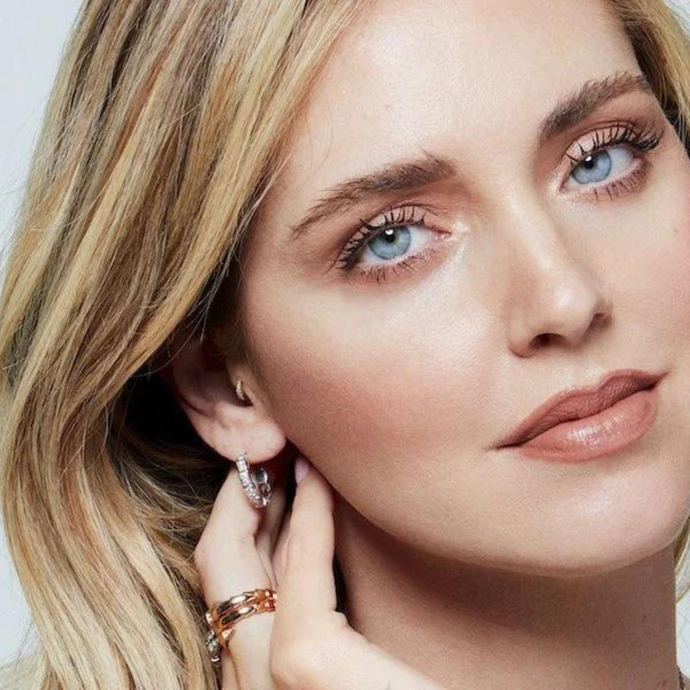 Chiara Ferragni Earrings Chiara Ferragni Diamond Heart White Heart Hoop Earrings Brand