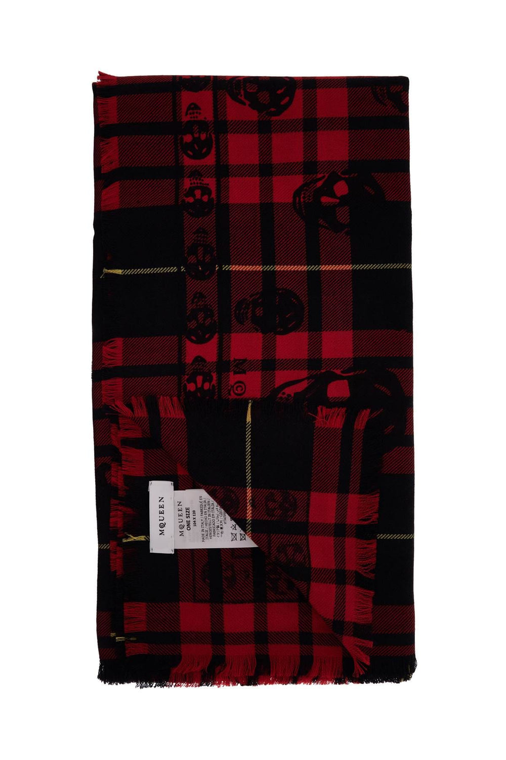 Alexander Mcqueen Scarves Hats & Gloves os Alexander Mcqueen tartan wool skull scarf in Alexander Mcqueen tartan wool skull scarf in Brand