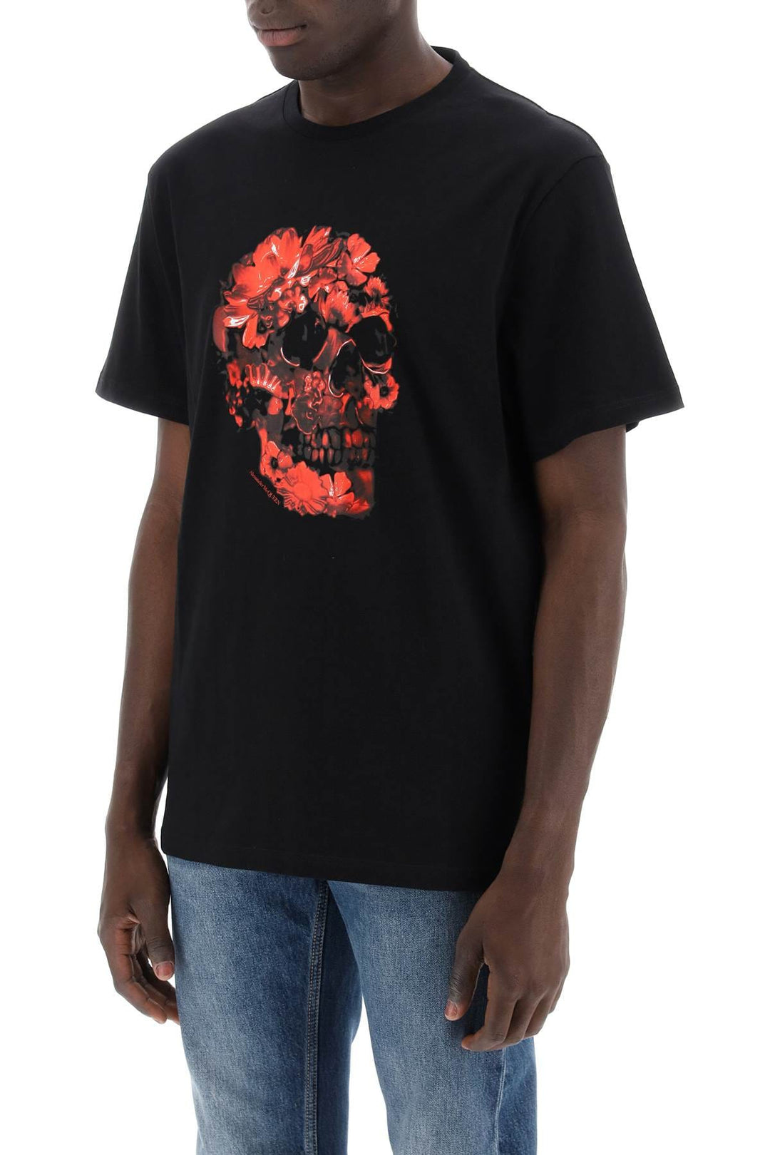 Alexander Mcqueen Topwear Alexander Mcqueen wax flower skull printed t-shirt Alexander Mcqueen wax flower skull printed t-shirt Brand