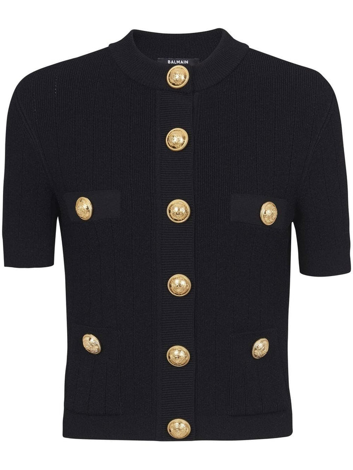 Balmain Topwear Balmain Sweaters Black Balmain Sweaters Black Brand