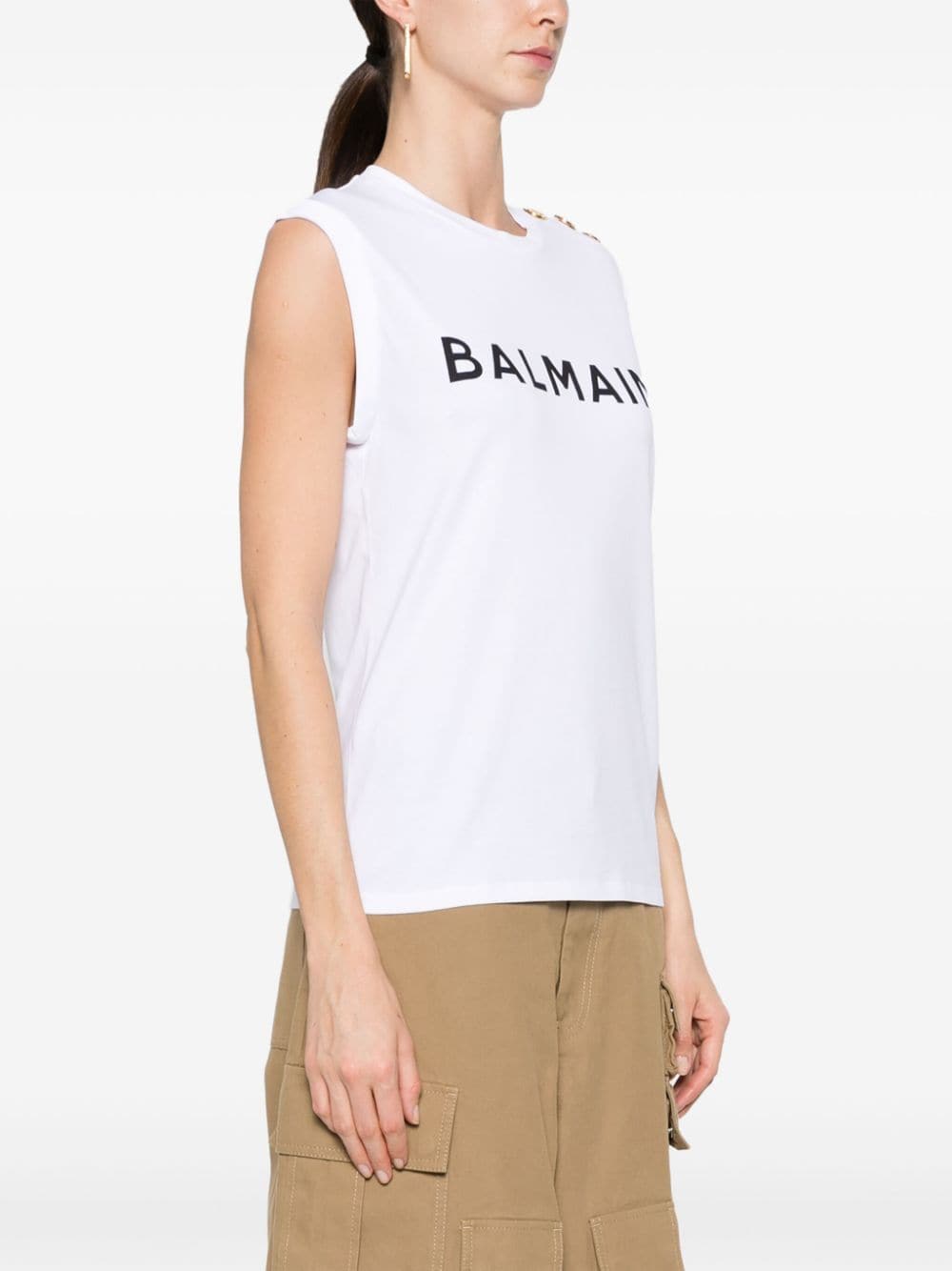 Balmain Topwear Balmain Top White Balmain Top White Brand