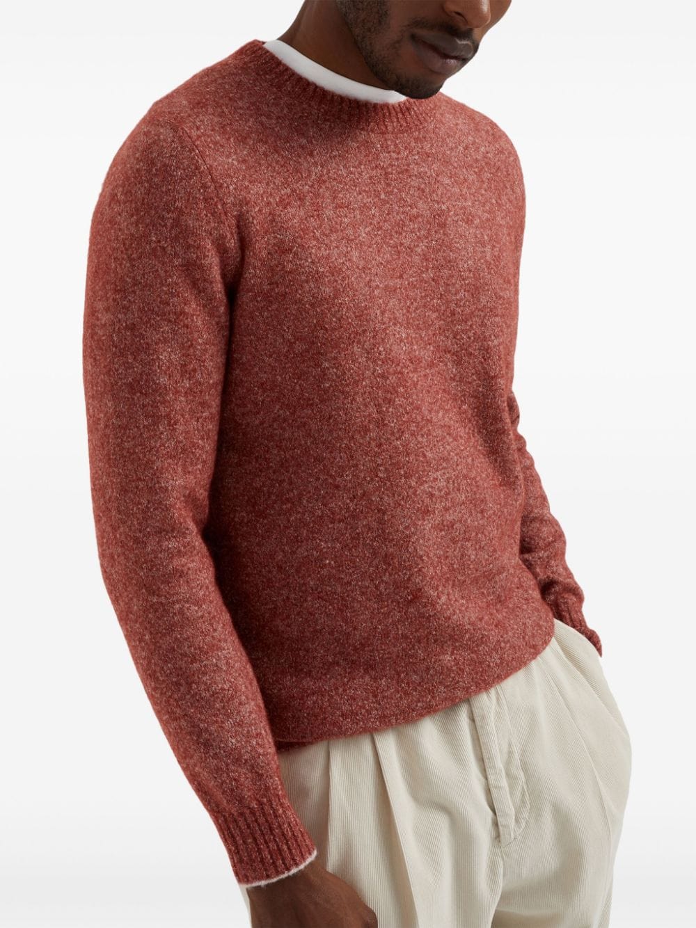 Brunello Cucinelli Topwear Brunello Cucinelli Sweaters Coral Red Brunello Cucinelli Sweaters Coral Red Brand