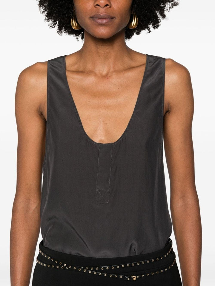 Saint Laurent Topwear 40 Saint Laurent Top Grey Saint Laurent Grey Top | Minimalist Design | Luxurious Craftsmanship Brand