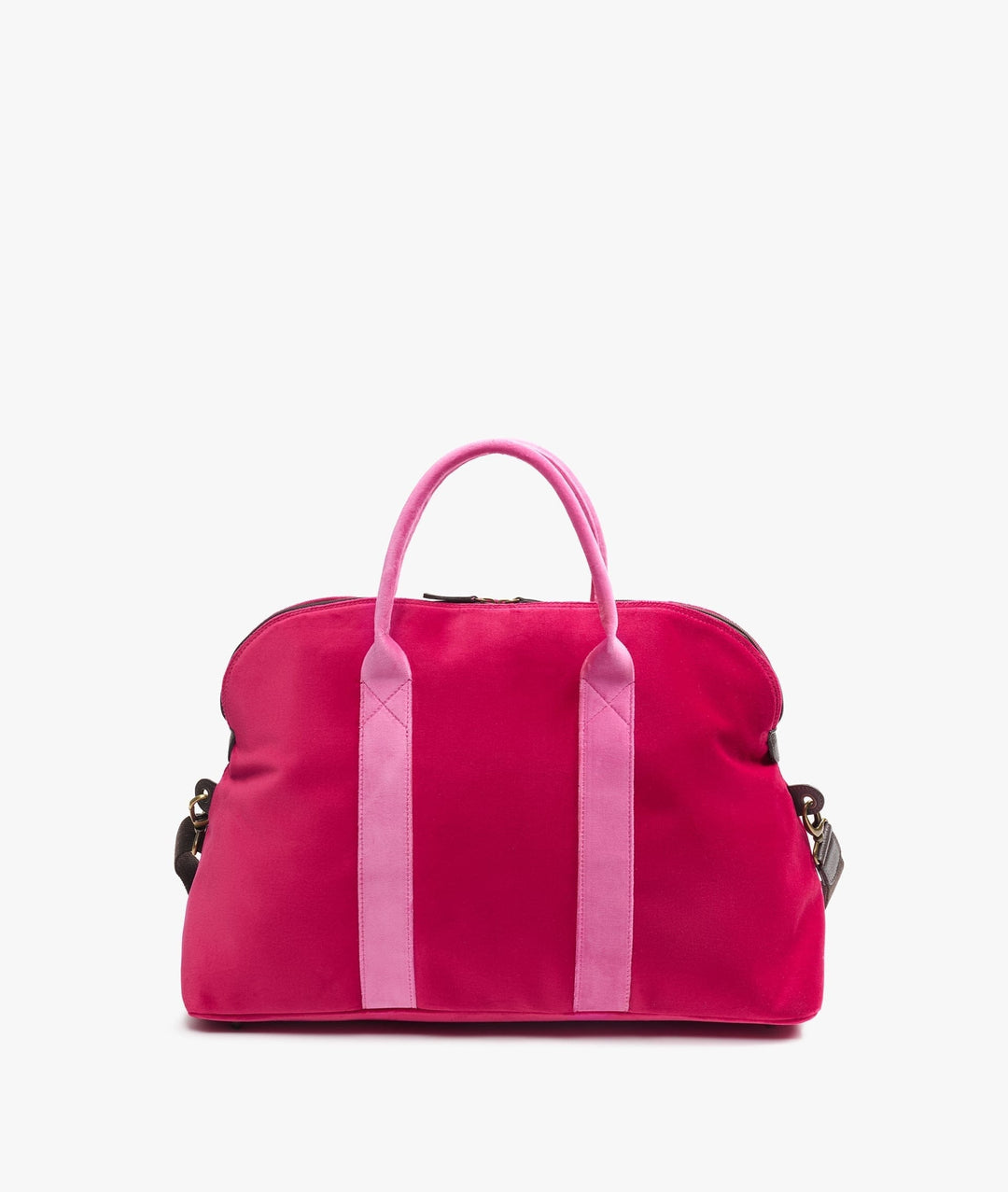 My Style Bags Travel Bags My Style Bags London Smart Twin Velvet Duffel Travel Bag in Fuchsia for Women Brand