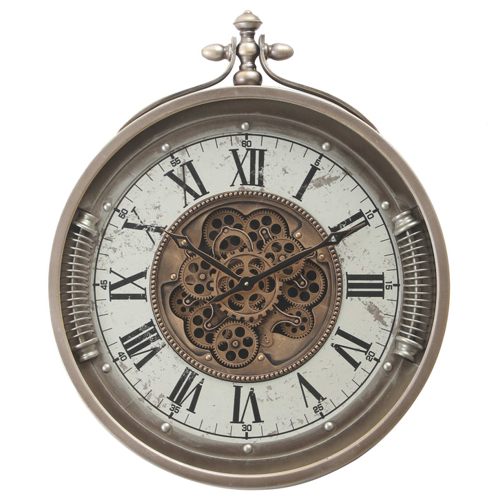 Chilli Wall Clock Versailles Round Moving Cogs Wall Clock Brand