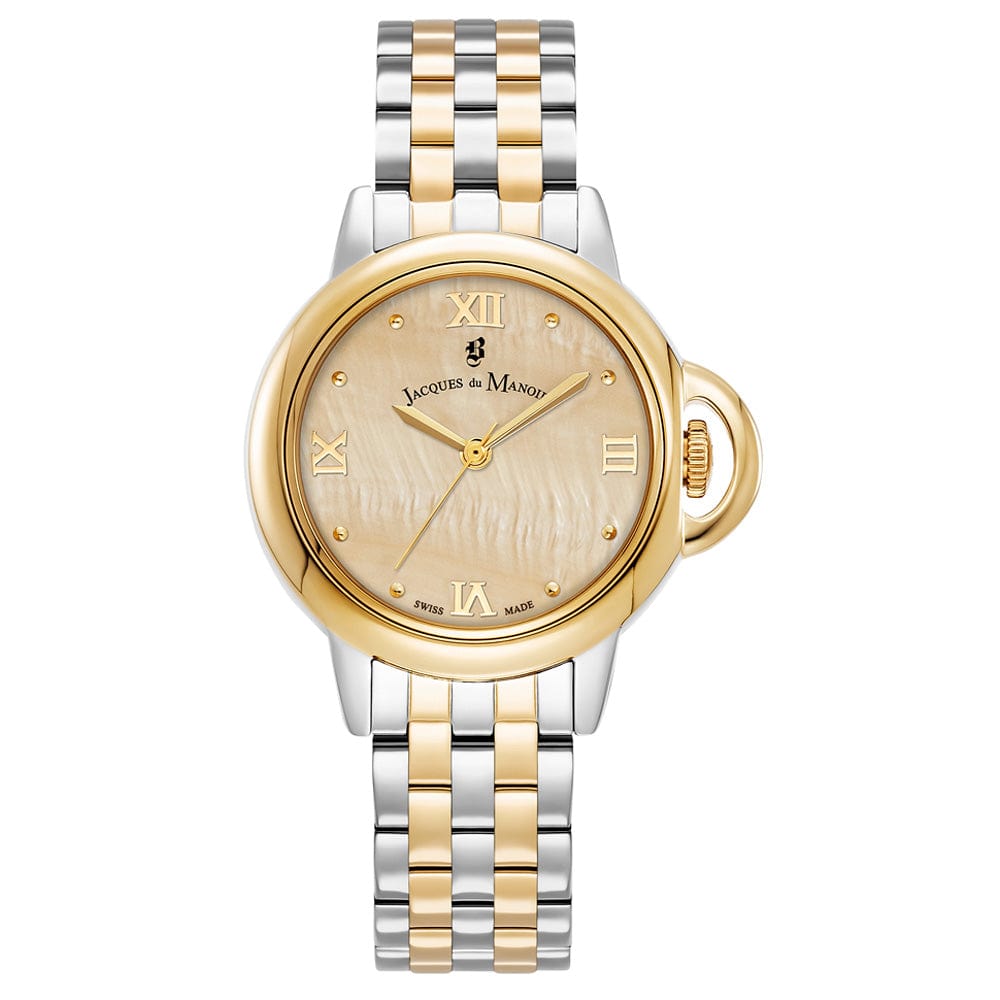 Jacques du Manoir Watch Jacques Du Manoir Grace 32mm Analog Gold Silver Stainless Steel Strap Watch Jacques Du Manoir Grace 32mm Analog Gold Silver Stainless Steel Strap Watch Brand