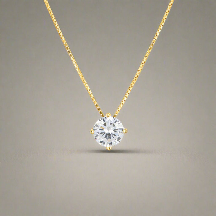 Georgini Gold Moissanite Pendant 1tcw In 9ct Yellow Gold